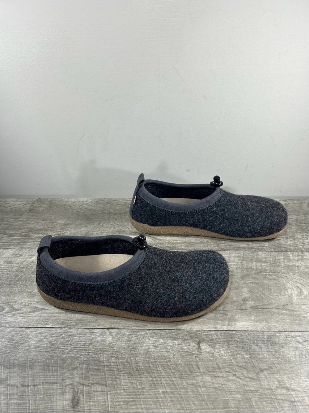 Sanita Stromo Women’s Slipper Charcoal Wool Grizzly Clogs Shoes Size 11.5-12 US